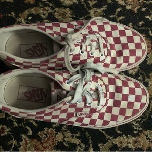 Red Checkered Vans